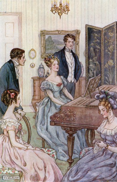 Illustration for Wives and Daughters by Mrs Gaskell by Mary V. Wheelhouse